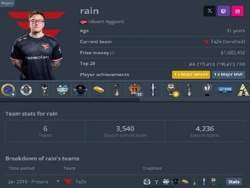 官宣:rain加盟100 Thieves